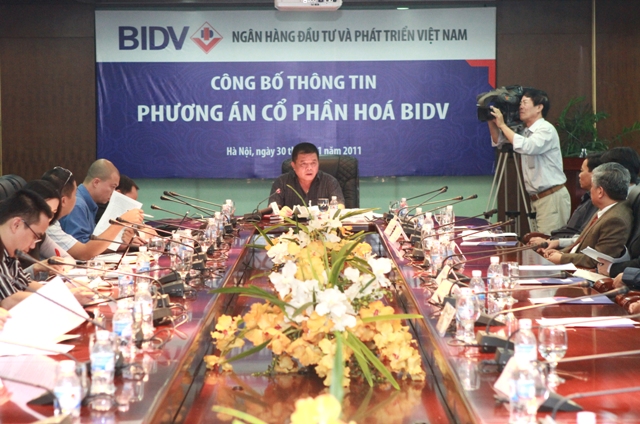 Buổi họp báo công bố thông tin phương án cổ phần hóa BIDV.