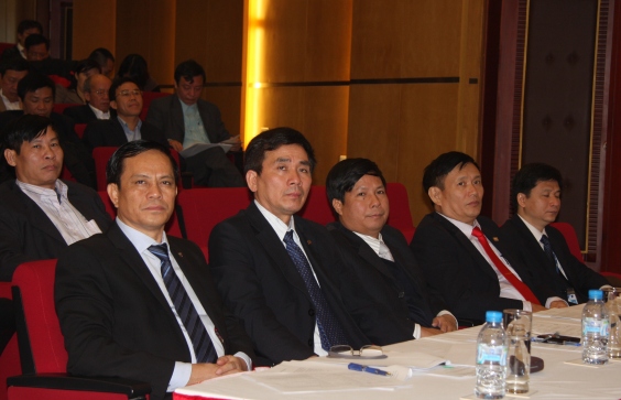 Đồng chí Nguyễn Văn Ngọc – Phó Bí thư Đảng uỷ Khối Doanh nghiệp Trung ương, cùng các đồng chí trong ban thường vụ Đảng ủy Khối tham dự Hội nghị