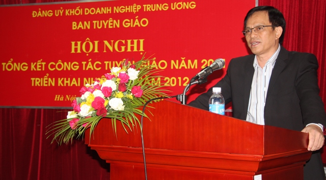 Đồng chí Nguyễn Văn Ngọc – Phó Bí thư Đảng uỷ Khối Doanh nghiệp Trung ương phát biểu chỉ đạo Hội nghị