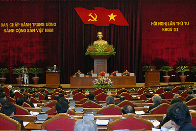 Hội nghị lần thứ tư Ban Chấp hành Trung ương Đảng khoá XI khai mạc ngày 26/12, tại Hà Nội - Ảnh: Chinhphu.vn