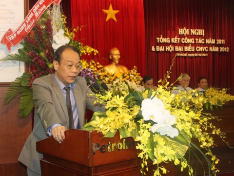 Ô. Bùi Ngọc Bảo – Chủ tịch HĐQT Tập đoàn xăng dầu Việt Nam phát biểu chỉ đạo tại hội nghị