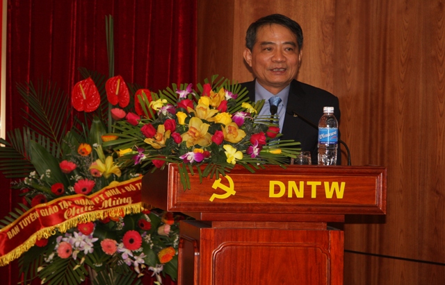 Đồng chí Trương Quang Nghĩa, Ủy viên BCH Trung ương Đảng, Bí thư Đảng ủy Khối Doanh nghiệp Trung ương phát biểu