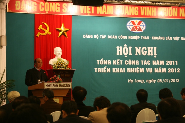 Đ/c Lê Minh Chuẩn -Phó Bí thư Đảng ủy , Tổng Giám đốc Tập đoàn phát biểu lãnh đạo công tác sản cuất kinh doanh  