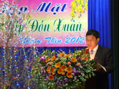 Đồng chí Đỗ Xuân Trụ - Bí thư Đảng uỷ, Chủ tịch HĐTV gửi lời chào mừng tới toàn thể Hội nghị