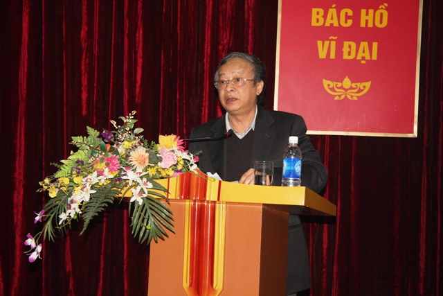 Đồng chí Nguyễn Quang Dũng – Bí thư Đảng ủy, Tổng Giám đốc Ngân hàng Phát triển Việt Nam phát biểu tại Hội nghị