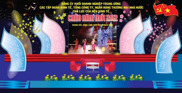 Deco sân khấu của chương trình Chào năm mới 2012