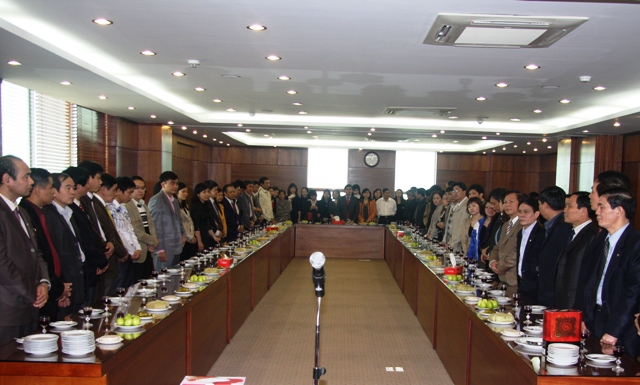 Đông đủ cán bộ, công nhân viên Cơ quan Đảng ủy Khối Doanh nghiệp Trung ương có mặt tại buổi gặp