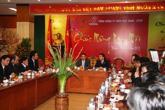 Đoàn đến thăm và chúc Tết Tổng Công ty Thép Việt Nam
