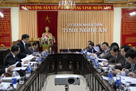Buổi làm việc giữa UBND tỉnh Nghệ An và lãnh đạo PVN