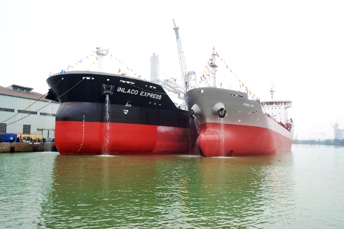 Sản phẩm tàu xuất khẩu được đóng mới tại đơn vị của Vinashin