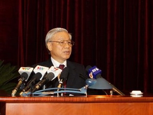 Tổng Bí thư Nguyễn Phú Trọng phát biểu khai mạc Hội nghị.