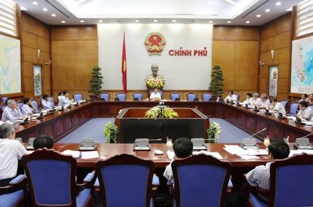 Toàn cảnh phiên họp Chính phủ thường kỳ tháng 5/2012. Ảnh: VGP/Nhật Bắc