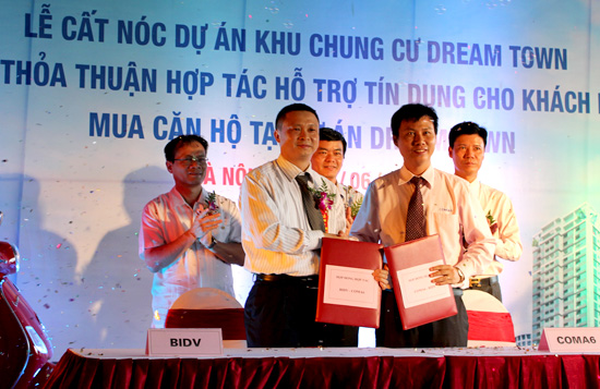 Lễ ký kết giữa chủ đầu tư và Ngân hàng Đầu tư Phát triển Việt Nam