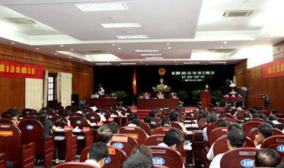 Kỳ họp thứ 4 Hội đồng nhân dân tỉnh Sơn La (khóa XIII). (Nguồn: baosonla.org.vn) 