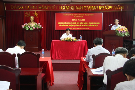 Ban Tổ chức Đảng ủy Khối Doanh nghiệp Trung ương: Triển khai công tác tổ chức xây dựng Đảng 6 tháng cuối năm 2012