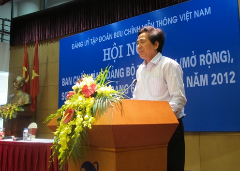 Đồng chí Trần Thanh Khê - Trưởng ban Tuyên giáo Đảng ủy Khối doanh nghiệp Trung ương phát biểu chỉ đạo tại Hội nghị