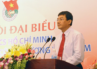 Bí thư Đảng ủy, Chủ tịch HĐQT VietinBank Phạm Huy Hùng phát biểu chỉ đạo tại Đại hội.