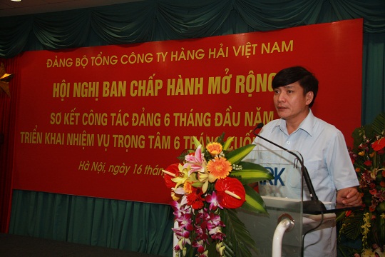Đồng chí Bí thư Đảng ủy Khối dự Hội nghị triển khai nhiệm vụ công tác 6 tháng cuối năm 2012 của Đảng bộ Vinalines