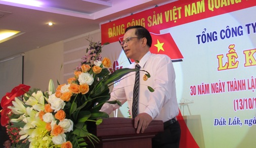 Đồng chí Nguyễn Văn Ngọc - Phó Bí thư Đảng ủy Khối doanh nghiệp Trung ương phát biểu tại buổi lễ