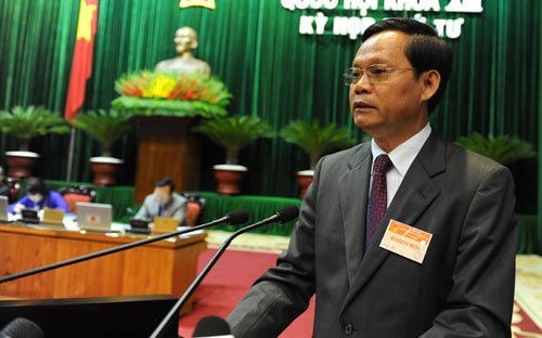 Tổng thanh tra Chính phủ Huỳnh Phong Tranh trình Quốc hội dự án Luật Phòng chống tham nhũng (sửa đổi)