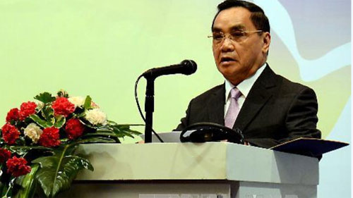 Thủ tướng Lào Thongsing Thammavong phát biểu chào mừng Diễn đàn