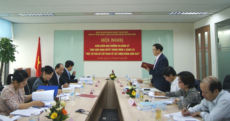 Đồng chí Nguyễn Văn Ngọc, Phó Bí thư Đảng ủy Khối DNTW phát biểu chỉ đạo tại Hội nghị.