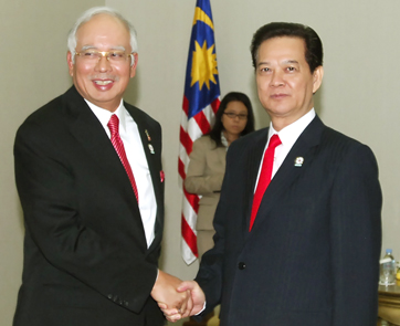 Thủ tướng Nguyễn Tấn Dũng và Thủ tướng Malaysia Najib Tun Abdul Razak