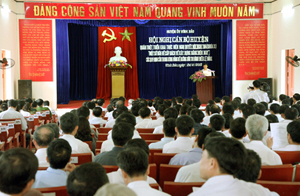 Huyện uỷ Vĩnh Bảo, TP Hải Phòng tổ chức quán triệt Nghị quyết TƯ 4. Ảnh: Báo Hải Phòng