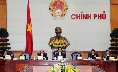 Thủ tướng Nguyễn Tấn Dũng chủ trì phiên họp Chính phủ thường kỳ tháng 11/2012.