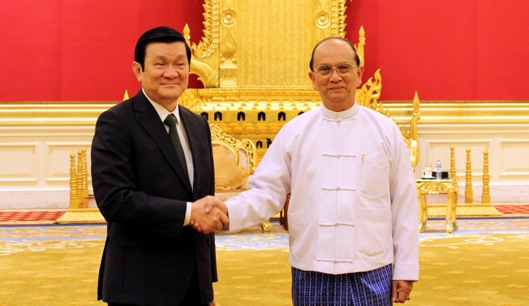 Chủ tịch nước Trương Tấn Sang và Tổng thống Myanmar