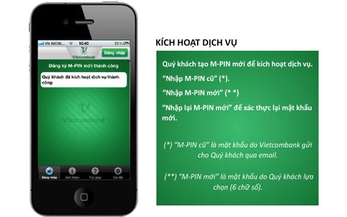 Vietcombank ra mắt dịch vụ ngân hàng trên điện thoại di động VCB-Mobile B@nking