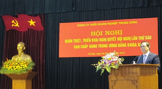 Đồng chí Nguyễn Văn Ngọc - Phó Bí thư Đảng ủy Khối phát biểu Bế mạc Hội nghị