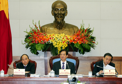 Thủ tướng Nguyễn Tấn Dũng chủ trì phiên họp Chính phủ thường kỳ tháng 2/2013.