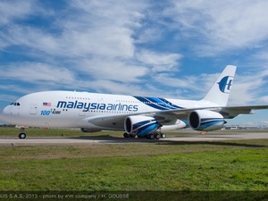 Chiếc máy bay Airbus A380 bàn giao cho MAS. (Nguồn: Airbus) 