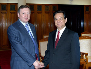 Thủ tướng Nguyễn Tấn Dũng tiếp Tổng giám đốc Kudriashov Sergei Ivanovich