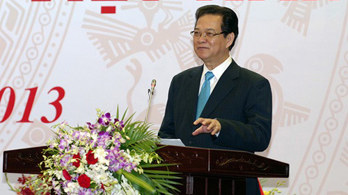 Thủ tướng Nguyễn Tấn Dũng phát biểu chỉ đạo tại Hội nghị tổng kết 25 năm thu hút FDI vào Việt Nam