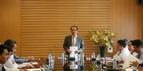 Bí thư Đảng ủy Petrolimex Bùi Ngọc Bảo chủ trì hội nghị BCH mở rộng tổ chức ngày 28.02.2013