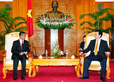 Thủ tướng Nguyễn Tấn Dũng tiếp Đại sứ Timor - Leste Jorge Tridade Neves de Camões.