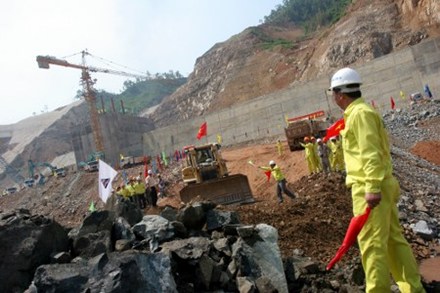 Công trường xây dựng Thủy điện Lai Châu
