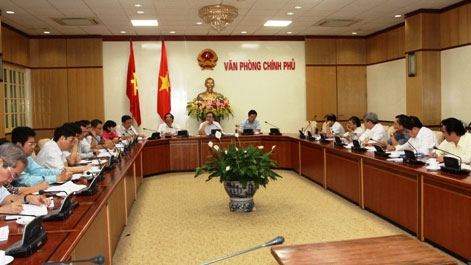 hó Thủ tướng Hoàng Trung Hải chủ trì cuộc họp với Ban chỉ đạo Quy hoạch điện VII (Ảnh: Lê Tuấn)