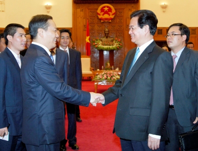 Thủ tướng Nguyễn Tấn Dũng tiếp Bí thư Khu ủy Quảng Tây Bành Thanh Hoa