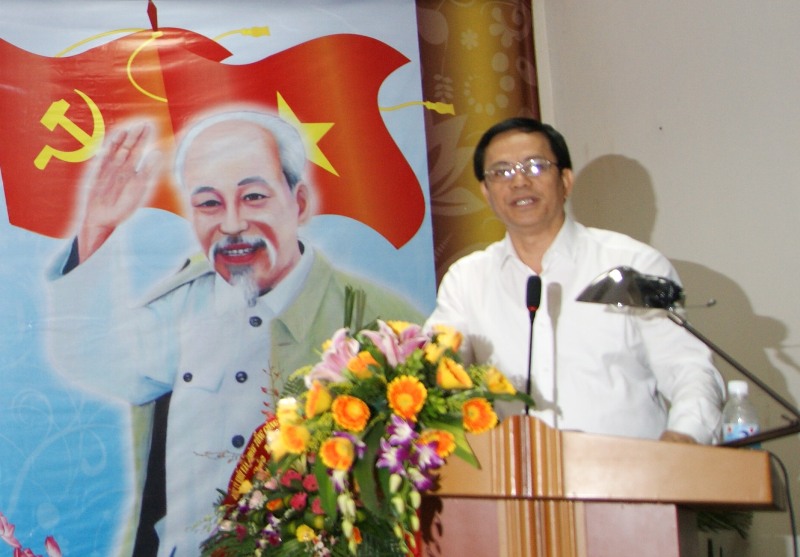 Đồng chí Nguyễn Văn Ngọc, Phó Bí thư Đảng ủy Khối phát biểu chỉ đạo tại Hội nghị.