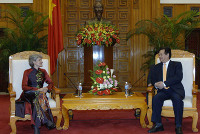 Thủ tướng Nguyễn Tấn Dũng và Tổng Giám đốc UNESCO Irina Bokova