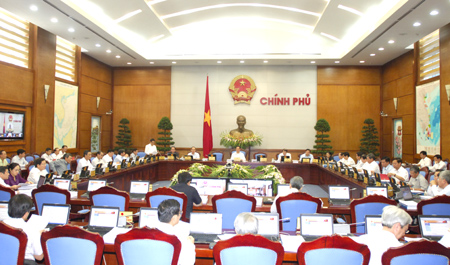 Toàn cảnh phiên họp Chính phủ thường kỳ tháng 6/2013 - đầu cầu Hà Nội.