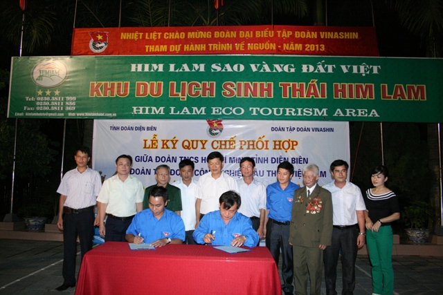 Lễ ký kết quy chế phối hợp hoạt động giữa tuổi trẻ Vinashin và tuổi trẻ tỉnh Điện Biên