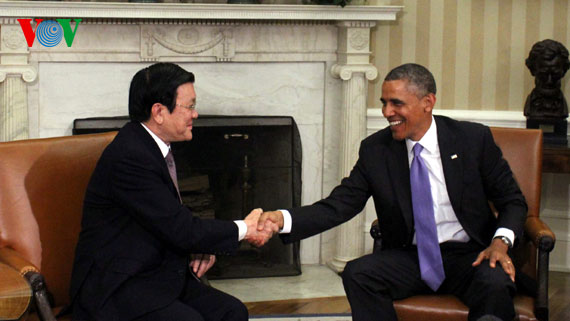 Chủ tịch nước Trương Tấn Sang và Tổng thống Barack Obama