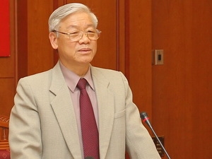 Tổng Bí thư Nguyễn Phú Trọng, Trưởng Ban chỉ đạo Trung ương về phòng, chống tham nhũng phát biểu tại phiên họp Ban chỉ đạo.