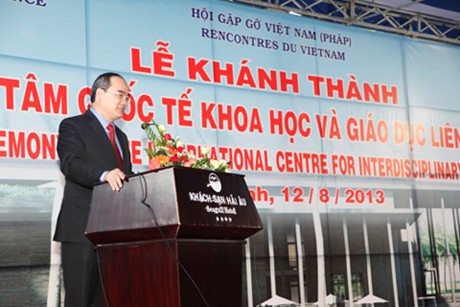 Phó Thủ tướng Nguyễn Thiện Nhân phát biểu tại Lễ khánh thành ICISE.
