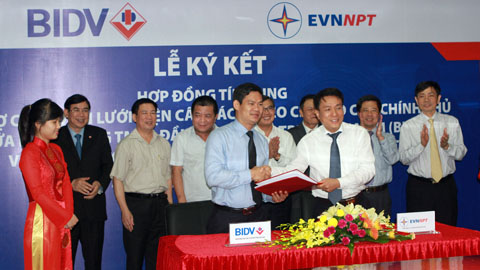BIDV và EVNNPT ký hợp đồng tín dụng tài trợ vốn với tổng giá trị 1.045 tỷ đồng cho 3 dự án lưới điện truyền tải quốc gia