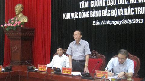 Ông Tô Huy Rứa phát biểu kết luận Hội nghị giao ban thực hiện Chỉ thị 03 của Bộ Chính trị